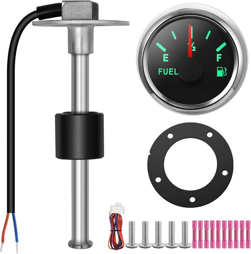 Rupse Fuel Sender Unit Boat Fuel Tank Sending Unit Fuel Water Level Sensor Stainless Steel Fuel Sender and Fuel Gauge for Boat Car Truck RV (14"(355mm)) - Image 1